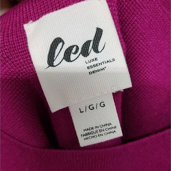 Led Women's Plum 3/4 Sleeve Sweater Size Large - Picture 4 of 7